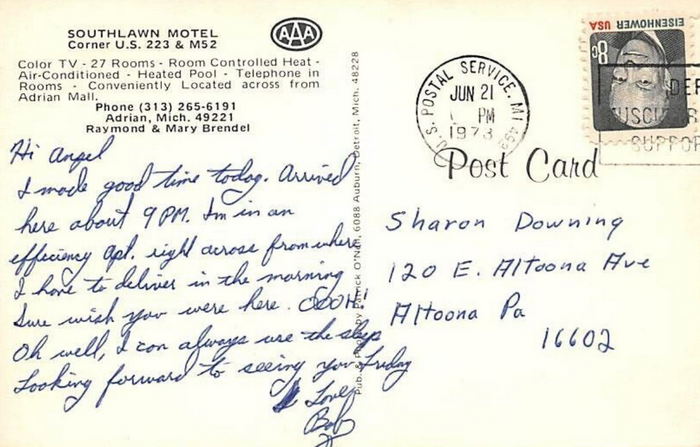 Southlawn Motel - Old Post Card (newer photo)